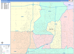 Sioux Falls Wall Map Color Cast Style 2026